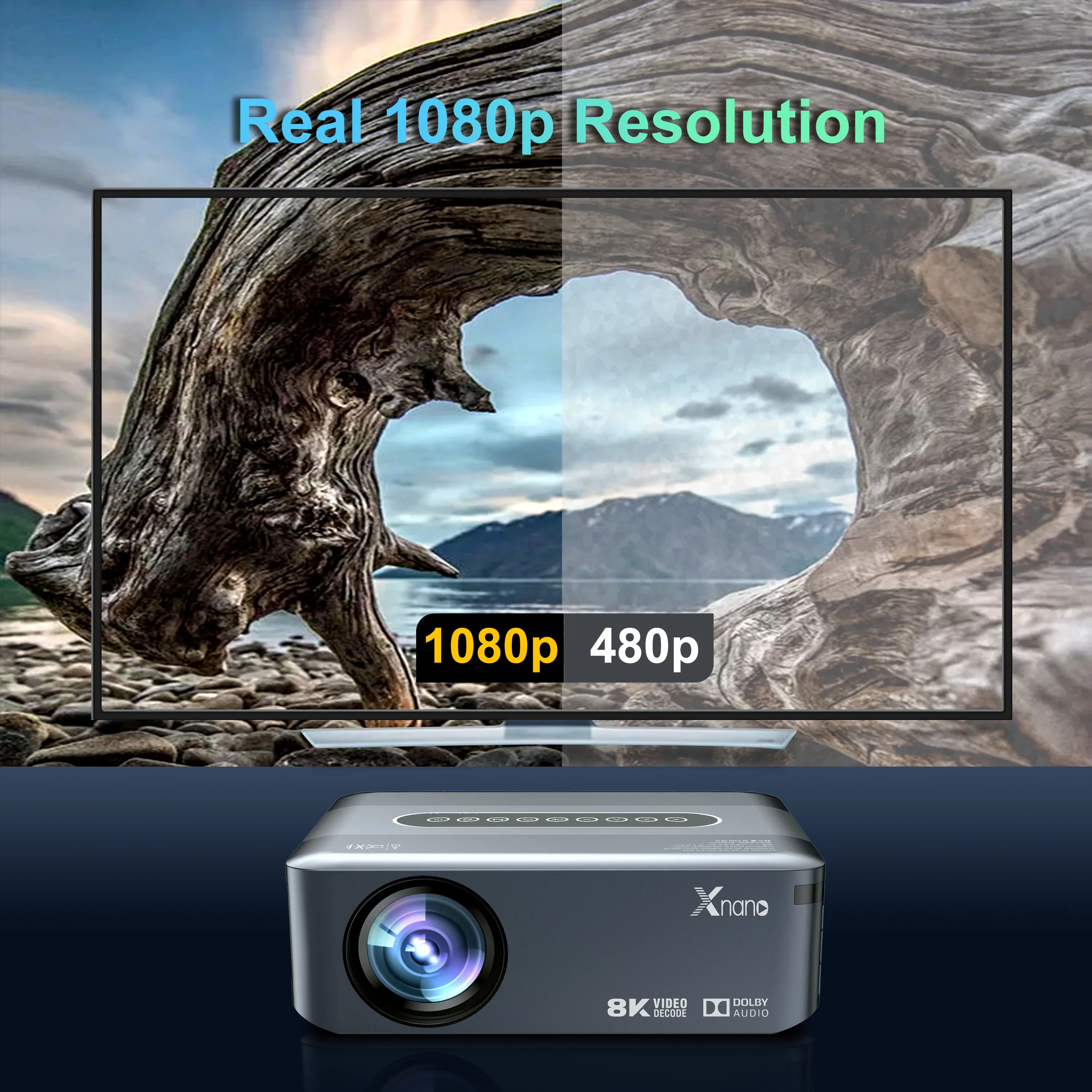 

Проектор мини-проектор Emiuzek Mini X1 8K Ultra HD 1920X1080 Android 10 Wifi6 150ANSI H700 BT4.0/5,0 Домашний кинотеатр наружный умный проектор