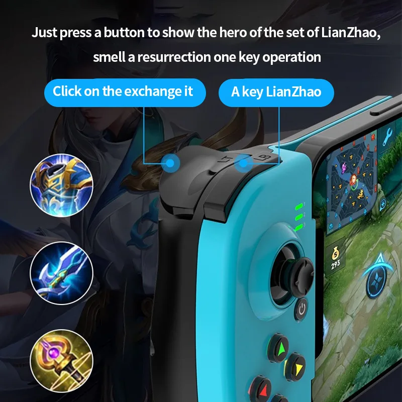 Wireless Bluetooth Gaming Controller For Mobile Phones Android Ios PC