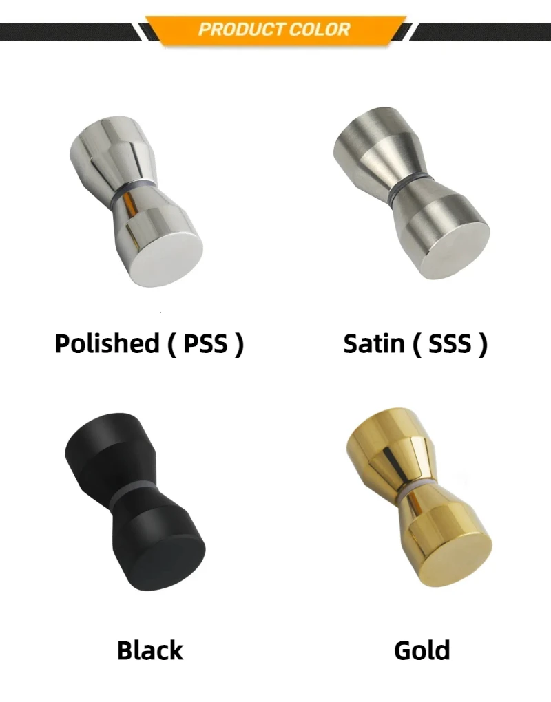 Description Picture 5 of itemKensharp Double Sided SS304 Shower Glass Door Handle Knob Bathroom Glass Knob