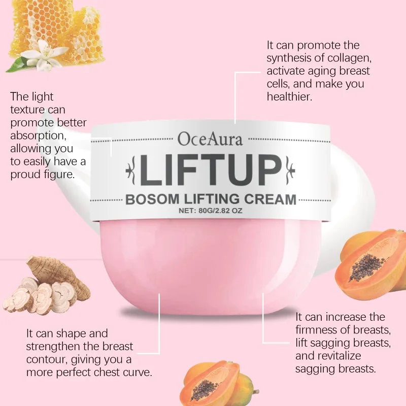 Lifting Firming Breast Cream Papaya Up Size Breast Moisturizing Maintain Skin Daily Massage Natural Enhancement Cream