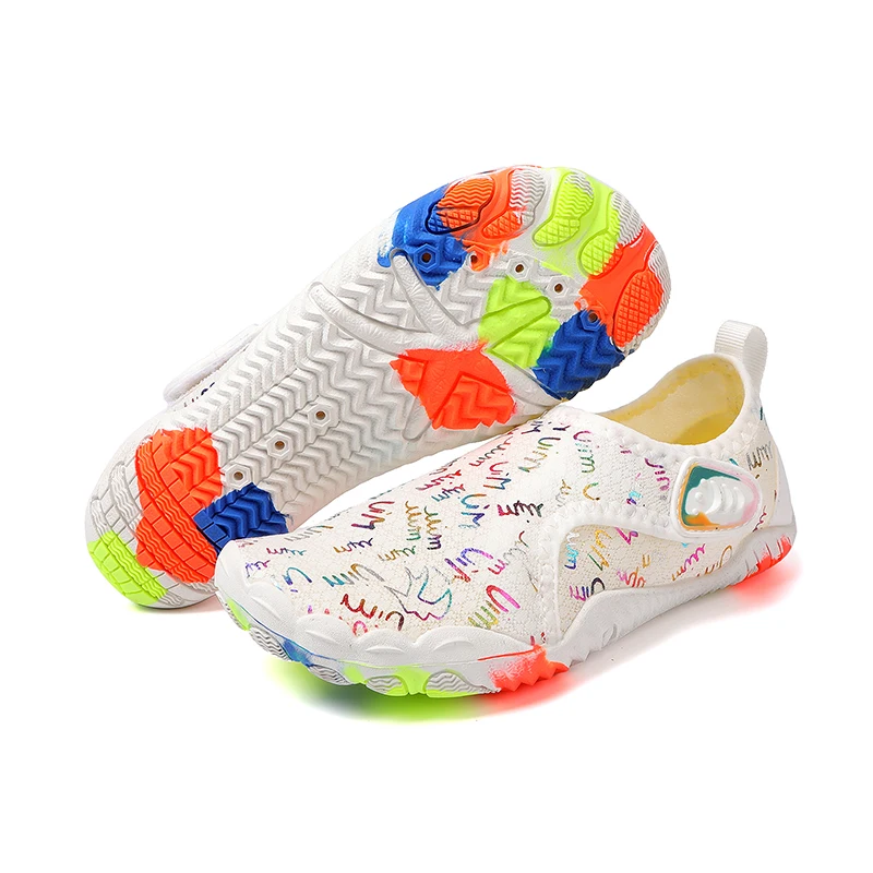 Youth & Adult Quick Dry Aqua Shoes, Non-Slip Barefoot Water Socks for Beach, Swimming, Hiking, and Camping