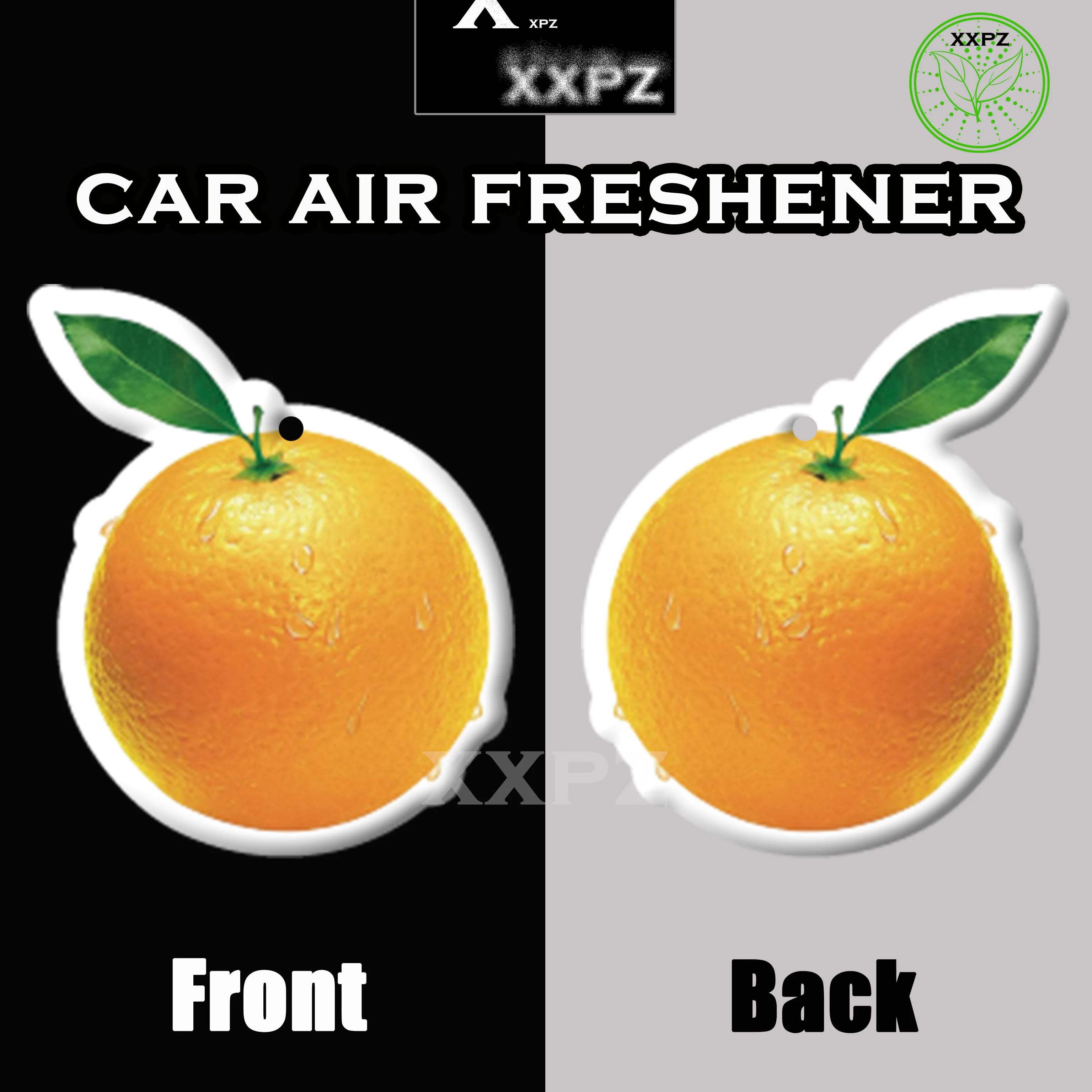 Orange-Shaped Car Air Freshener - Aromatherapy Scented Gift Set