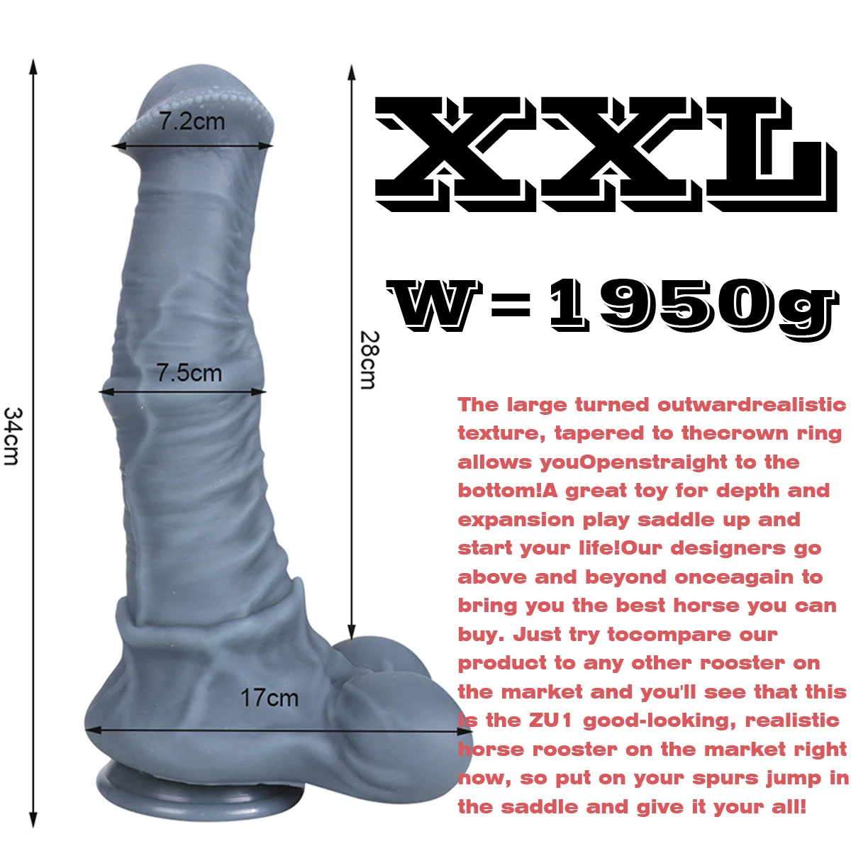 Consolo Realista Cavalo Dilatador Dildo Equino Horse Desire
