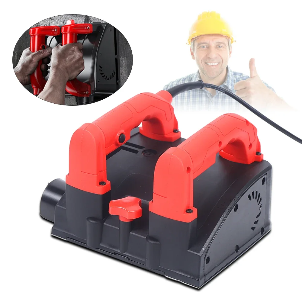 1680W Concrete Grinder,Portable Refurbishment Milling Machine,Wall Grinder,Wall Milling Cutter,3000 rpm 1-4 mm Depth Adjustable