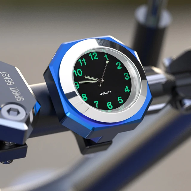 Horloge De Guidon Moto étanche Et Lumineuse - Rouge, Diamètre 45 Mm - Pour Tubes De 22 à 26 Mm - Facile à Installer