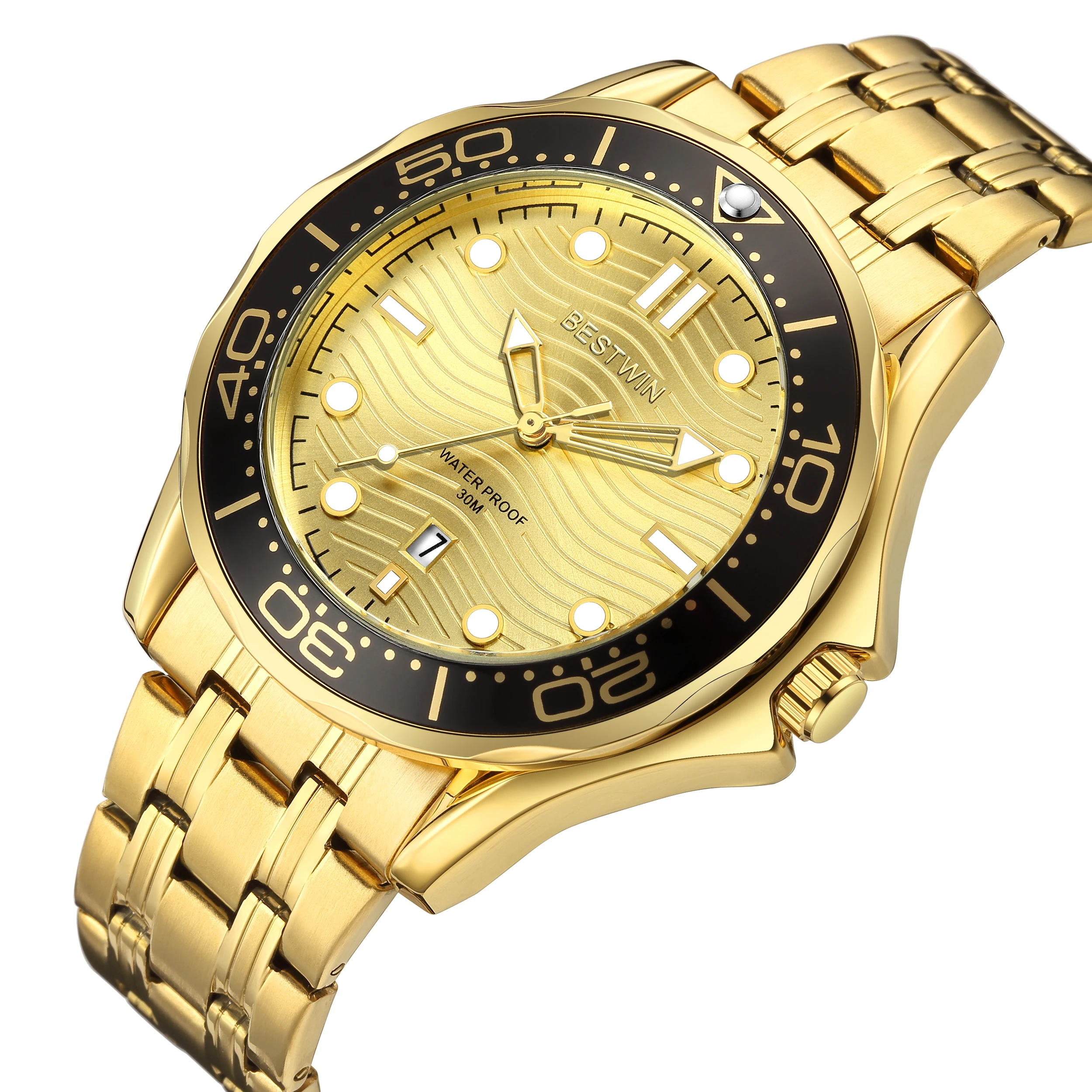 Luxury Men'S Luminous Wristwatch All Stainless Steel Strap Reloj Calendar Men'S Quartz Watch Business Men'S Steel Strap 2023