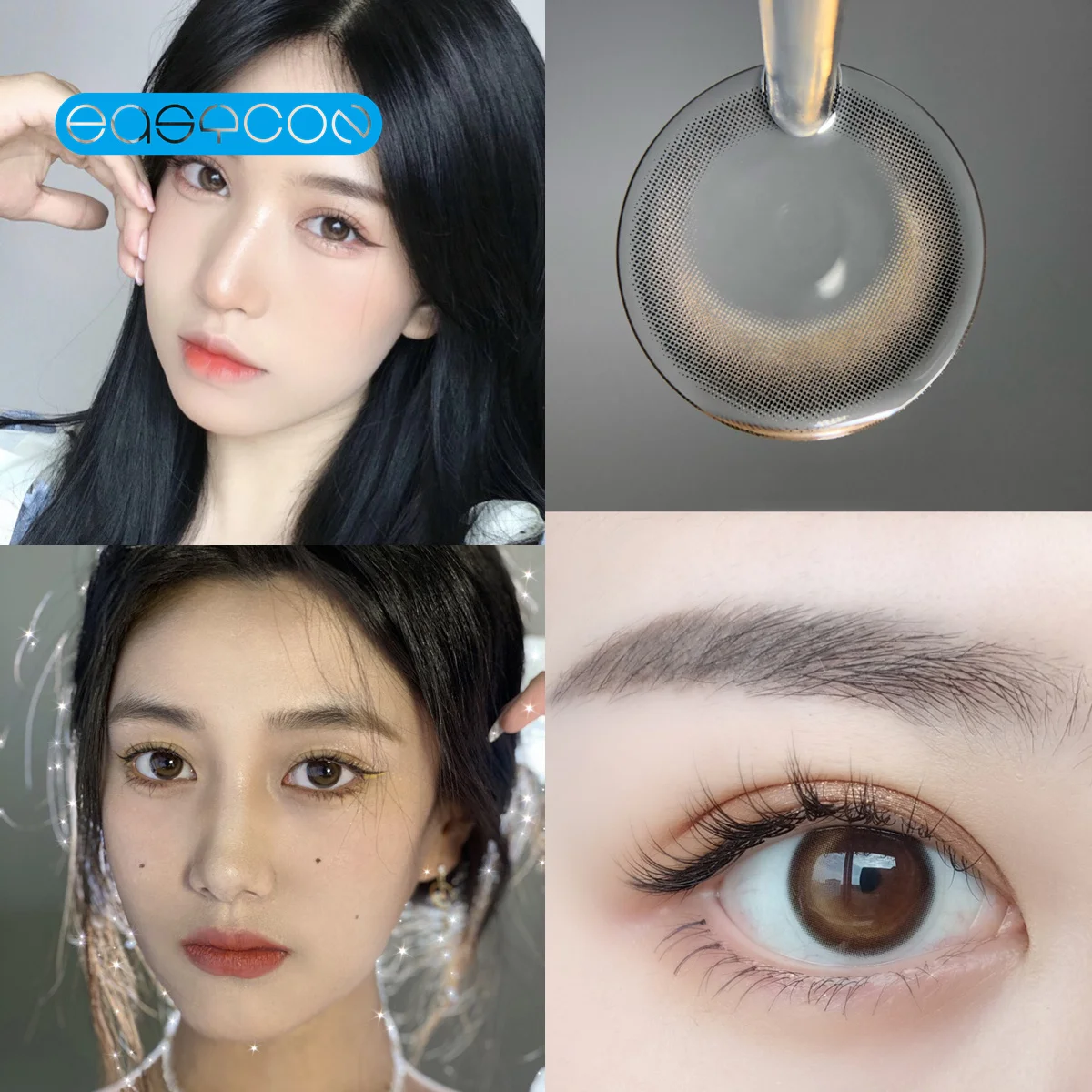 

Half month brown Colored Contact Lenses soft for eyes small Beauty Pupil myopia prescription degree yearly natural new big
