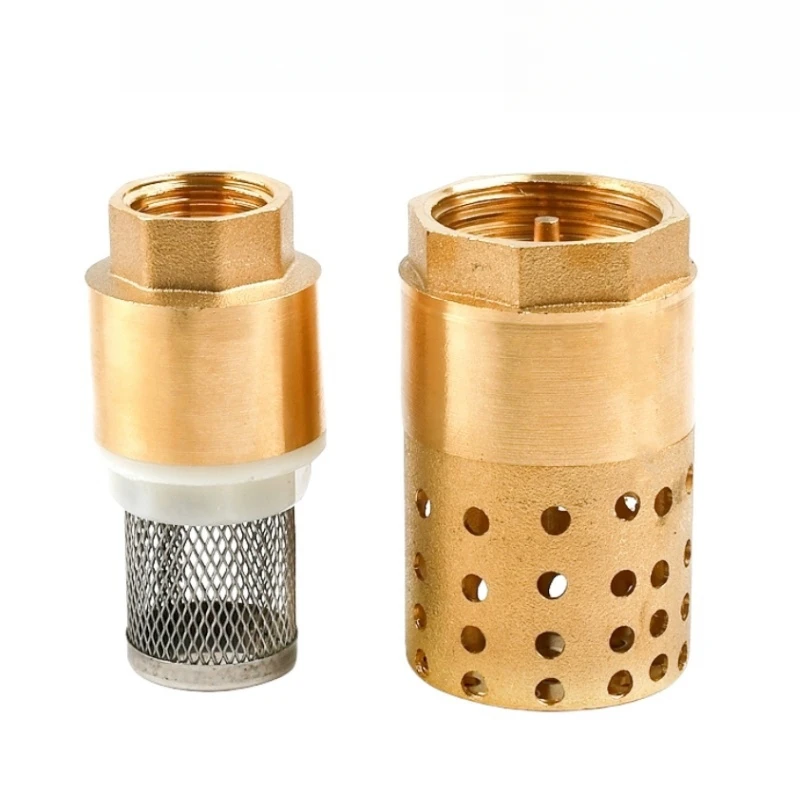 Brass Check Valve 1/2~1" Suction Strainer Foot Valve Agricultural Irrigation Non-Return Valve Hose Connection For Control Water 2