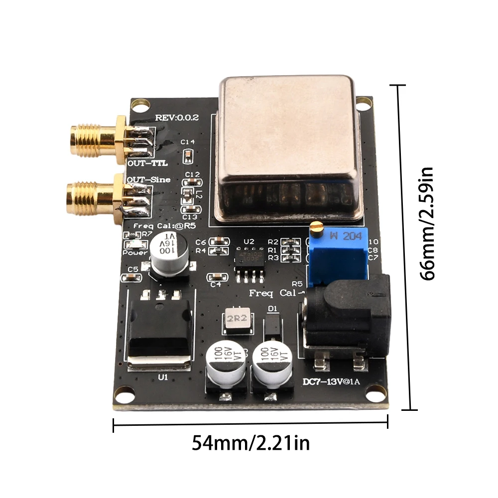Constant Temperature 10MHz OCXO Frequency Reference Source Sine Wave Square Wave Ultra Low Phase Noise Trim Module