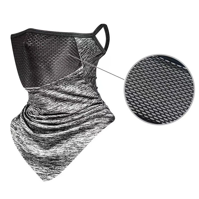Cycling Bandana Bicycle Neckerchief Cycling Bandana UV Protection Mask Breathable Ice Silk Outdoor Hanging Ear Scarf