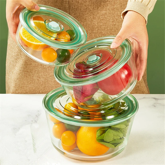 Glass Food Storage Containers Lids  Oven Safe Glass Containers - Large  Microwave - Aliexpress