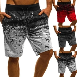 2023 Fashion Men Casual Shorts Fashion Printed Joggers Short Sweatpants Summer Drawstring Hip Hop Slim Workout Shorts Outside