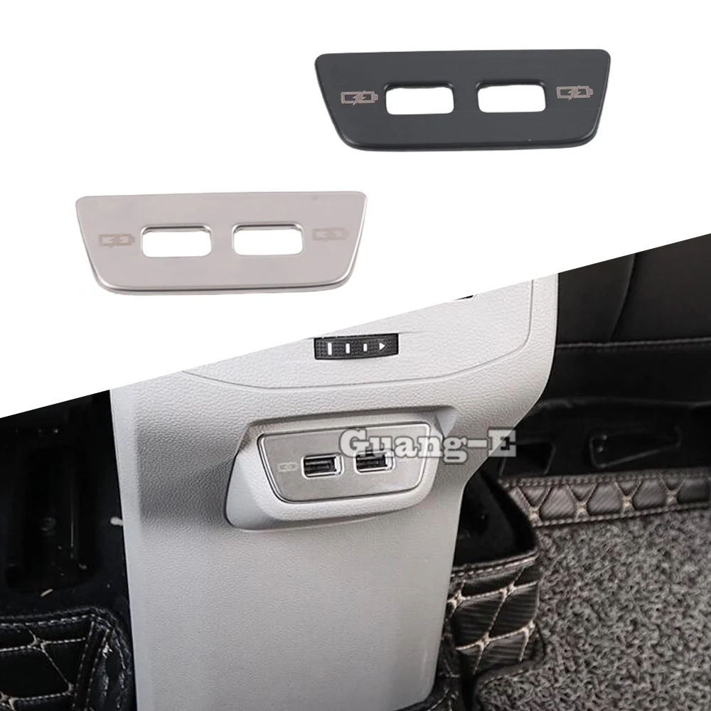 Scatola Usb In Acciaio Inossidabile Posteriore Posteriore Accendisigari Stick Paillettes Fumo Per Volkswagen Vw T-Cross Tcross 2019 2020 2021 2022 202
