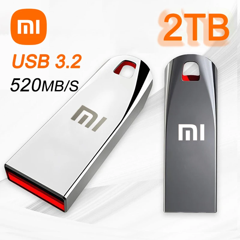 Xiaomi 2TB Metal Flash Drives USB3.2 Super High Speed Transfer PenDrive 1TB Portable Usb Drive Waterproof Memoria Usb Flash Disk usb flash drive flash drive pen drive
