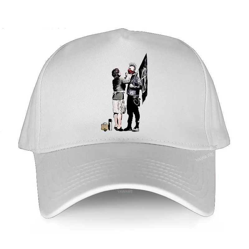 

Hip Hop Baseball Cap for Male Casual Solid Sunhat Maglietta Banksy funny Graphic summer Female hat Unisex Classic Style caps