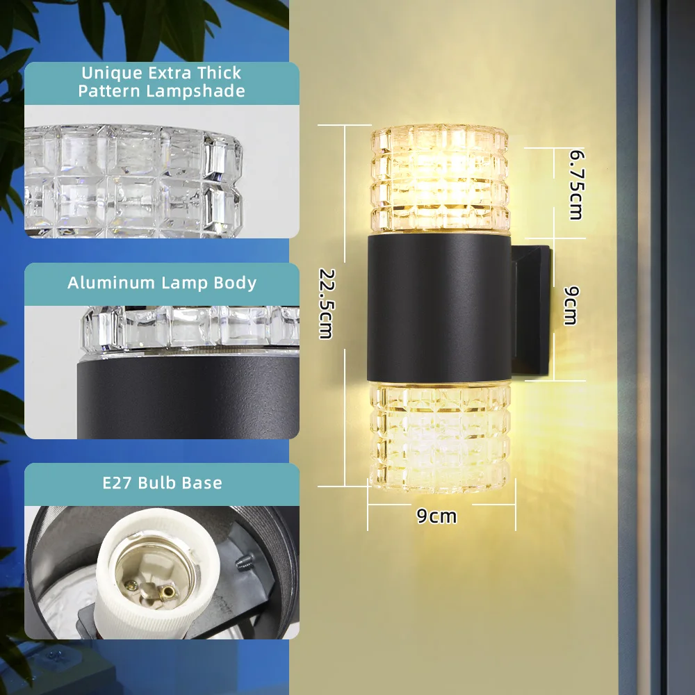 Наружный настенный светильник с кристаллическим узором ...