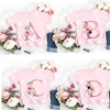 Pink New Flower Letter A B C D Children T-shirt Kawaii T Shirt Anime Cartoons Casual Clothes Kid Girl Boy Short Sleeve Top Tee 1