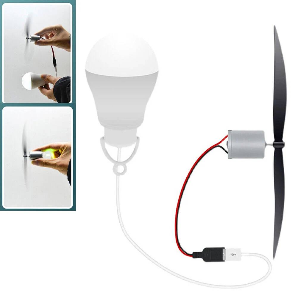 Micro Wind Turbine Motor Blade Energy Generator Micro Generator 18cm 5 Watts Propeller Teaching Experiment solar wind generator
