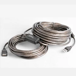 Ultra - Long USB 2.0 Active Extension Cable with Signal Booster - 10M - 10m (Transparent)