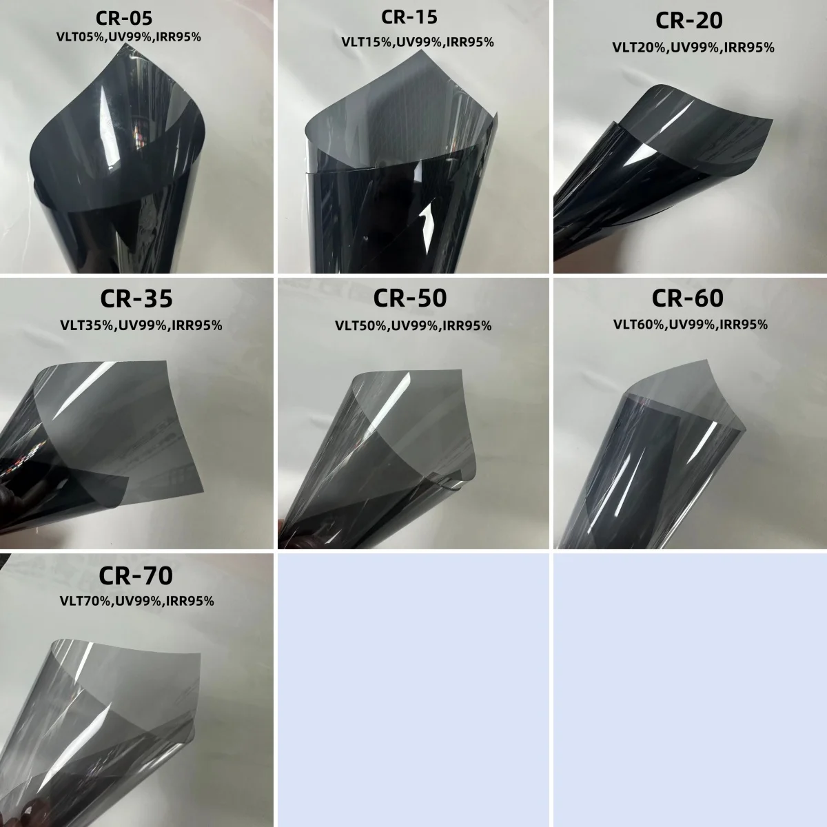 High quality 3M window film manufacturer CR20 UV resistant Vlt 20% nanoceramic Irr 95% automotive solar window glass film