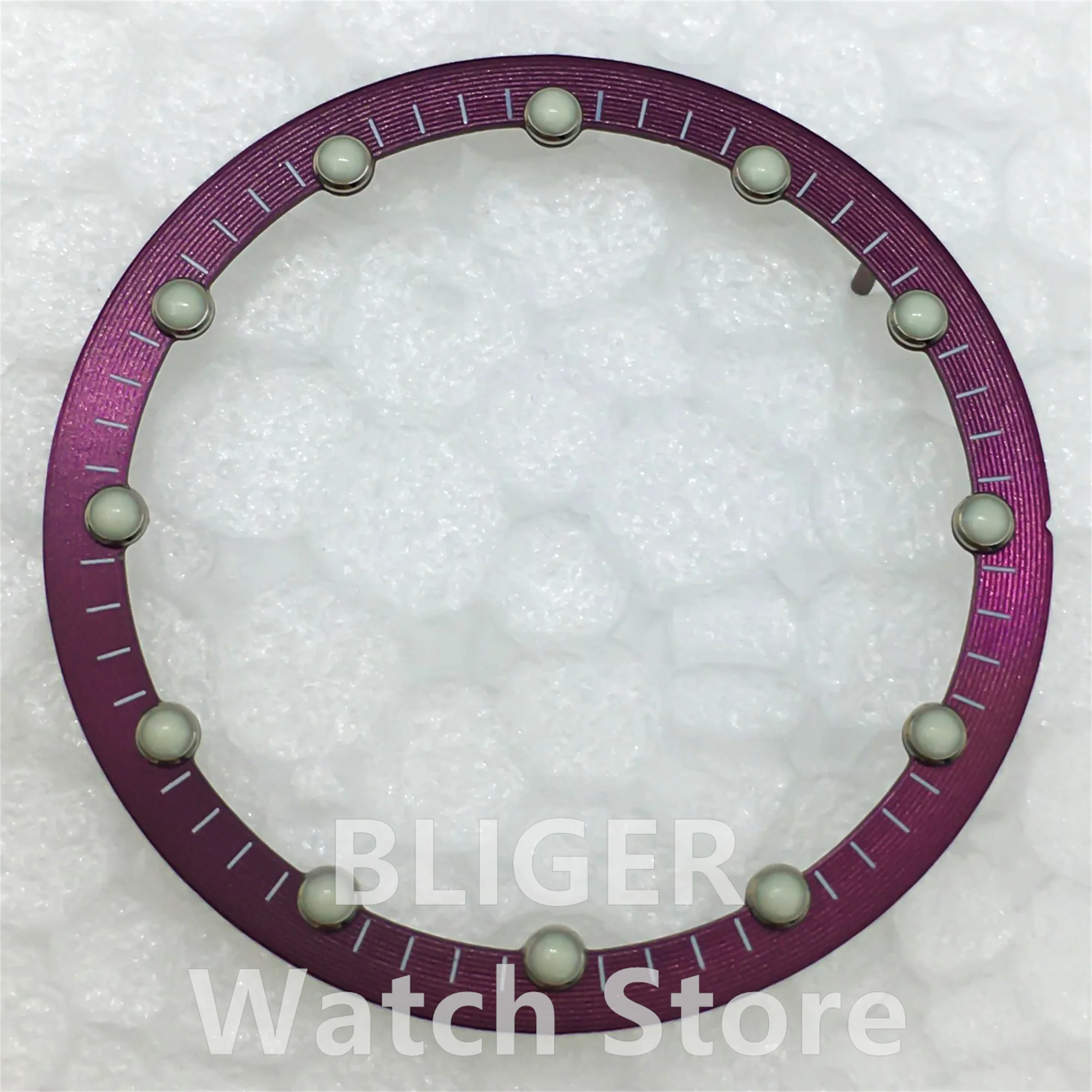Bliger Luminous Skeleton Dial in Black/Green/Blue - 29mm x 24.5mm