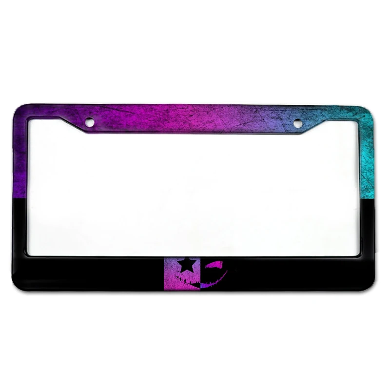 Sleek Chrome License Plate Frame - Universal Fit, Durable Black Finish