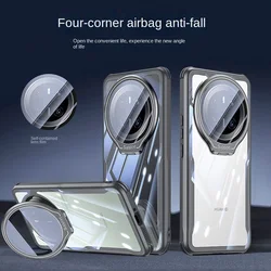 Switchable Glass Lens Protector with Anti-Yellowing Clear Back Case for OPPO Find X8s Plus (Black)