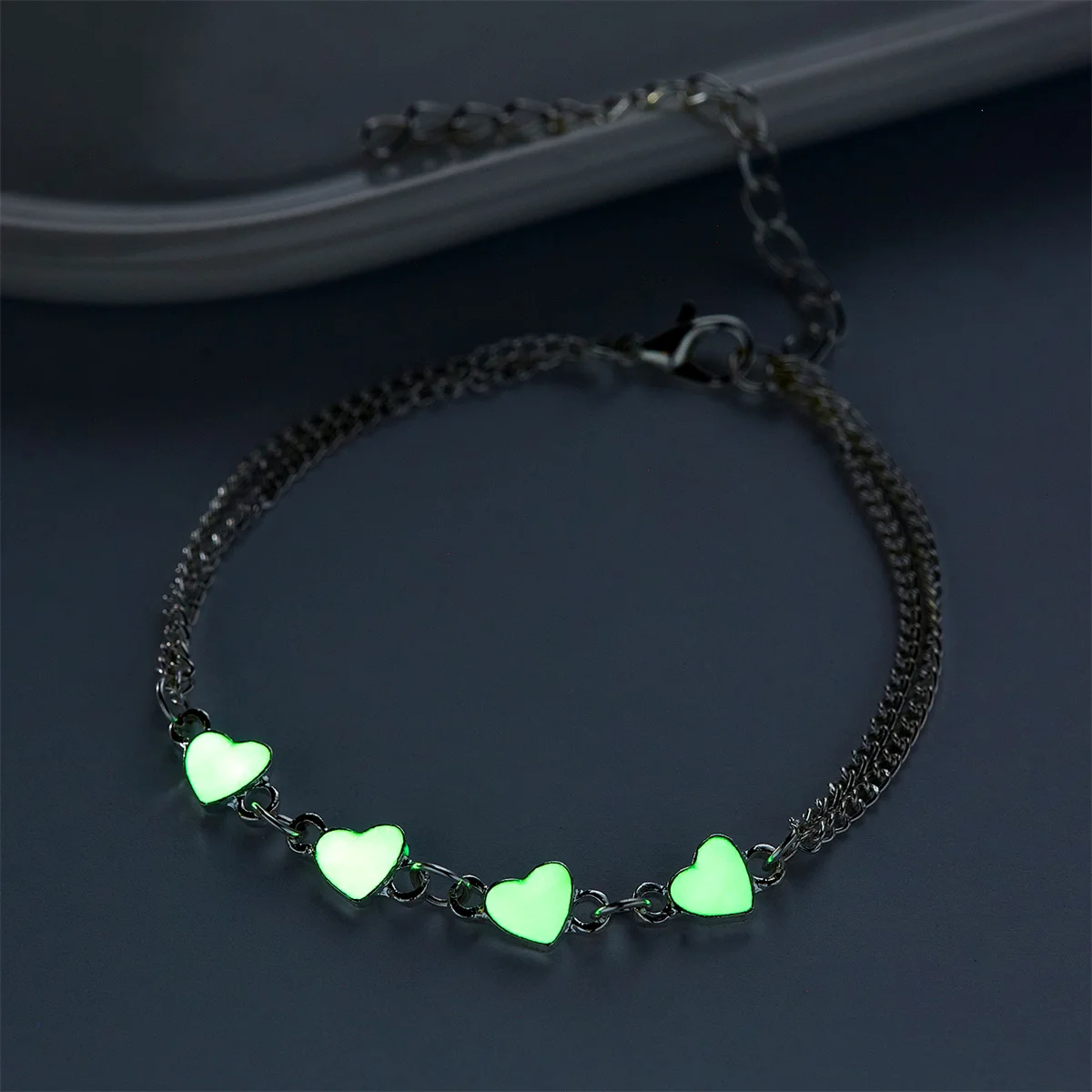 Silver Anklet Bracelet Ankle Chains Beads Anklet Simple Heart Female Anklets Barefoot Crochet Sandals Foot Jewelry Leg For Women