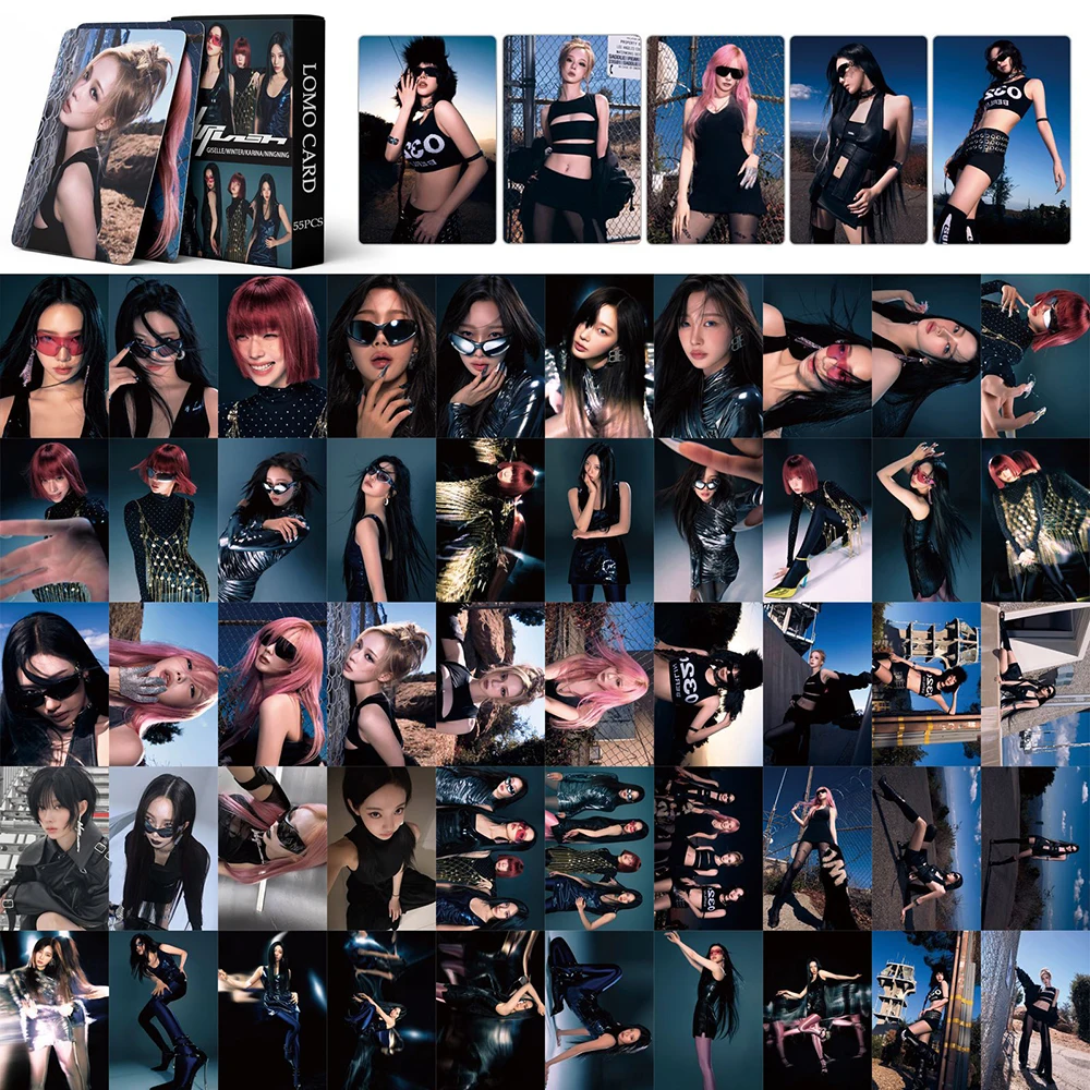 Kpop Lomo Cards 55Pcs/Set HD Photocards Girls Photo Card for Collection