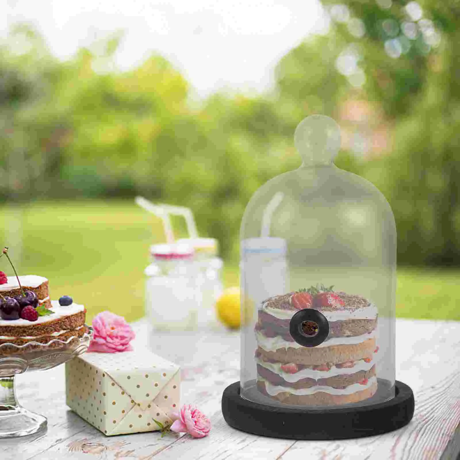 

Glass Fume Hood Smoking Cover Food Lid Clear Tent Smoke Cake Pallets Toilet Practical