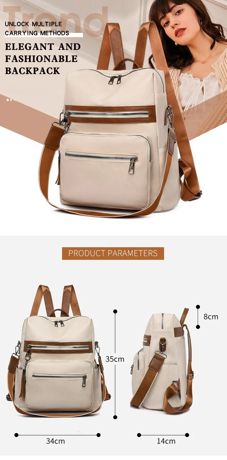 Hohe Qualität Frauen Mann Rucksack Weiche Leder männer Rucksäcke Mädchen Luxus Designer Rucksack Laptop Tasche Große Kapazität Reisetasche – Detail 1