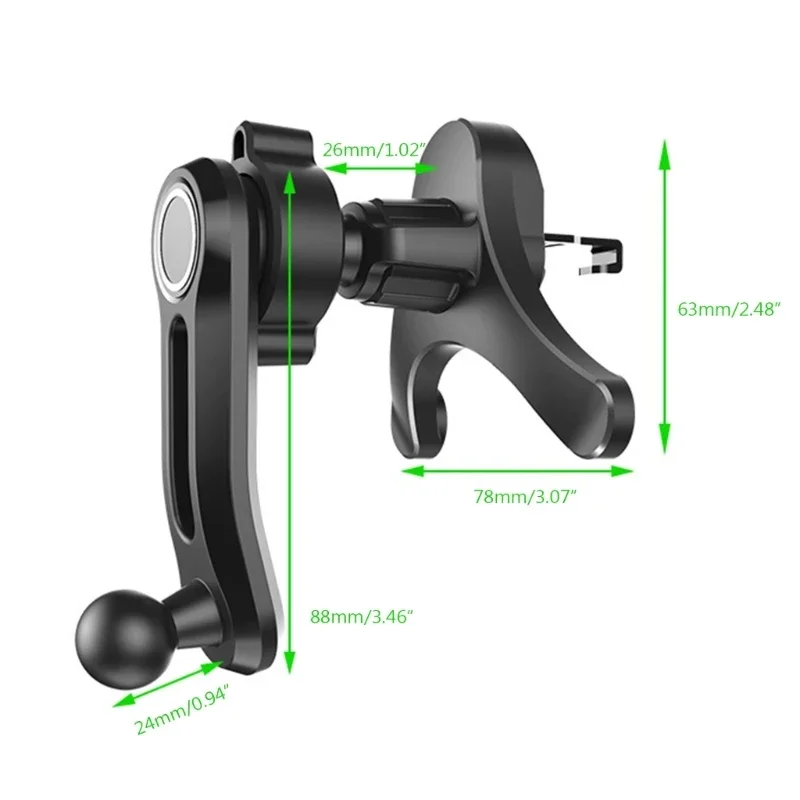 Phone Holder 17mm Ball Head Base Car Air Vent Clip Replace For Magnetic Dashboard Support Stand Mobile Accessory