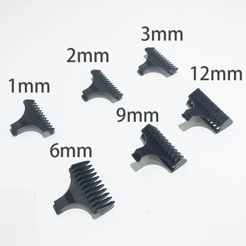 Kemei-cabelo Trimmer Limit Comb Universal Black Guards Cabeleireiro Guia de Corte de Cabelo Km5027 Km1949 mm mm mm mm mm 12 mm mm