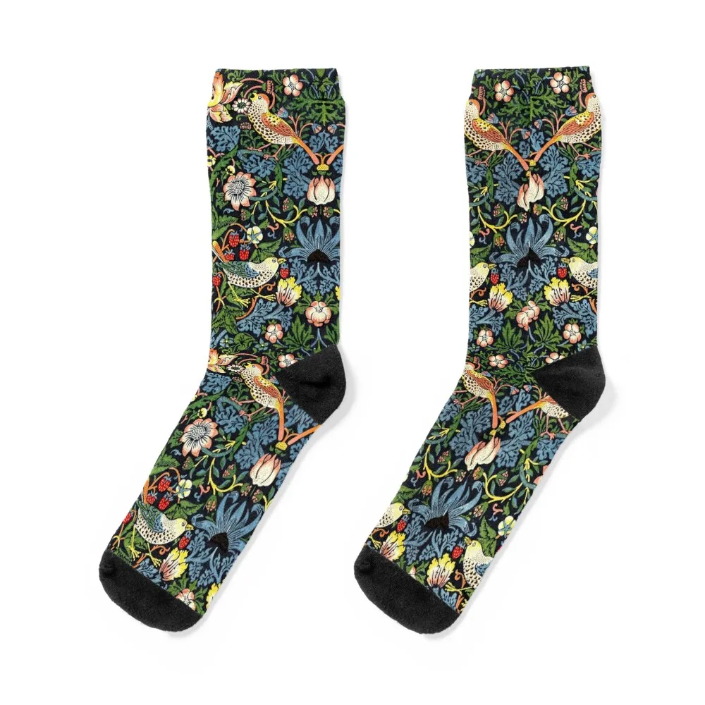 

William Morris Strawberry Thief - 1883 Socks funny sock man Male Socks Women's