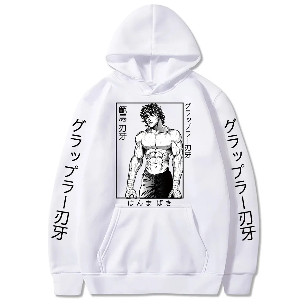 2024 nova chegada anime engraçado baki hanma hoodie moletom com capuz pulôver streetswear roupas unissex