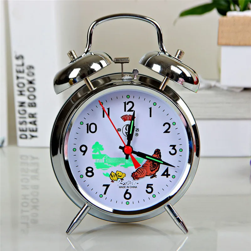 Retro Nostalgic Metal Movement Creative Alarm Clock Super Loud Horseshoe Watch Mechanical Old-fashioned Winding 2