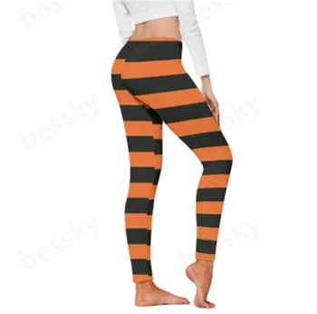 Collant da donna stampati per Halloween Leggings fitness per fianchi Pantaloni da yoga Pantaloni lunghi a compressione per occasioni speciali da donna