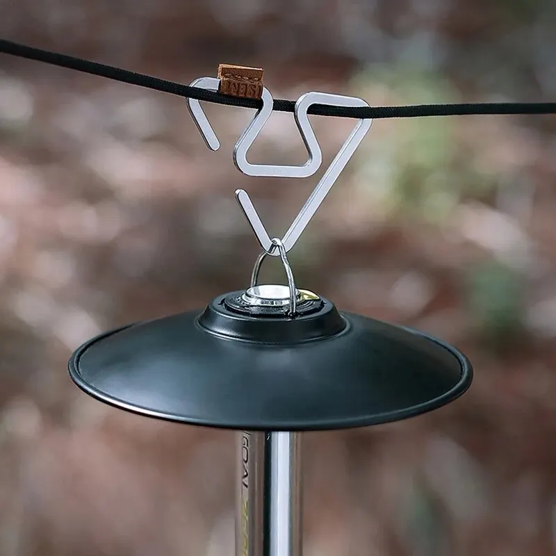 Outdoor Tent Lamp Rack Outdoor Camping Multifunctional Integrated Hook Metal Tent Lamp Rack Double-headed Hanger Bidirectional Return Hook