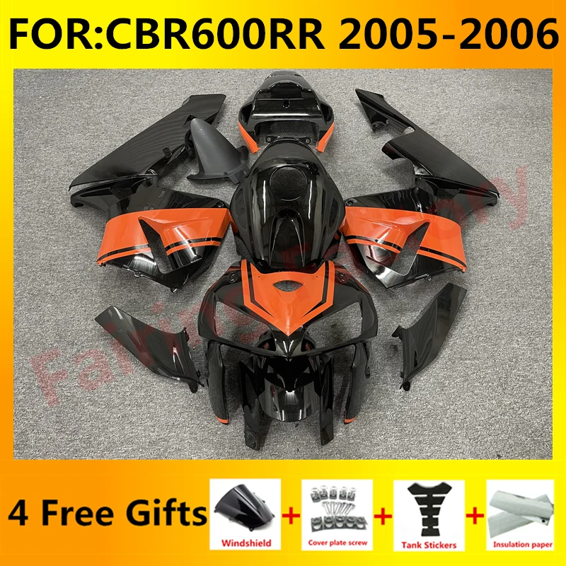 

New ABS Motorcycle Whole Fairings Kit for CBR600RR F5 2005 2006 CBR600 RR CBR 600RR 05 06 Bodywork full fairing set orange black