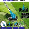 Electric Lawn Mower 21V Cordless Grass Trimmer Length Adjustable Cutter Household Garden Tools Compatible Makita 18V Battery 2