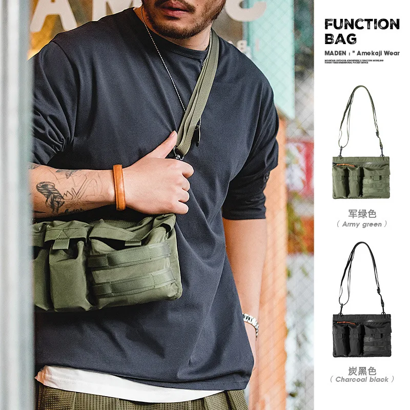 

2023 New Men's Tactical Bag American Crossbody Korean Style Casual Military Tactics Backpack Portable Multi-Pocket Shoulder Bags