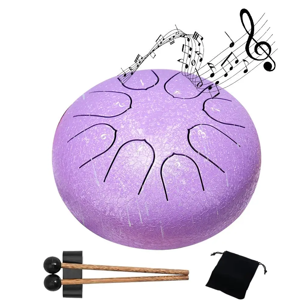 6inch 8 Tone Steel Tongue Drum Outdoor Rain Drum For Water Hand Drums With Storage Bag Music Education Yoga Meditation Gift V7n6 musical percussion instruments,tongue drum,rain drum instrument