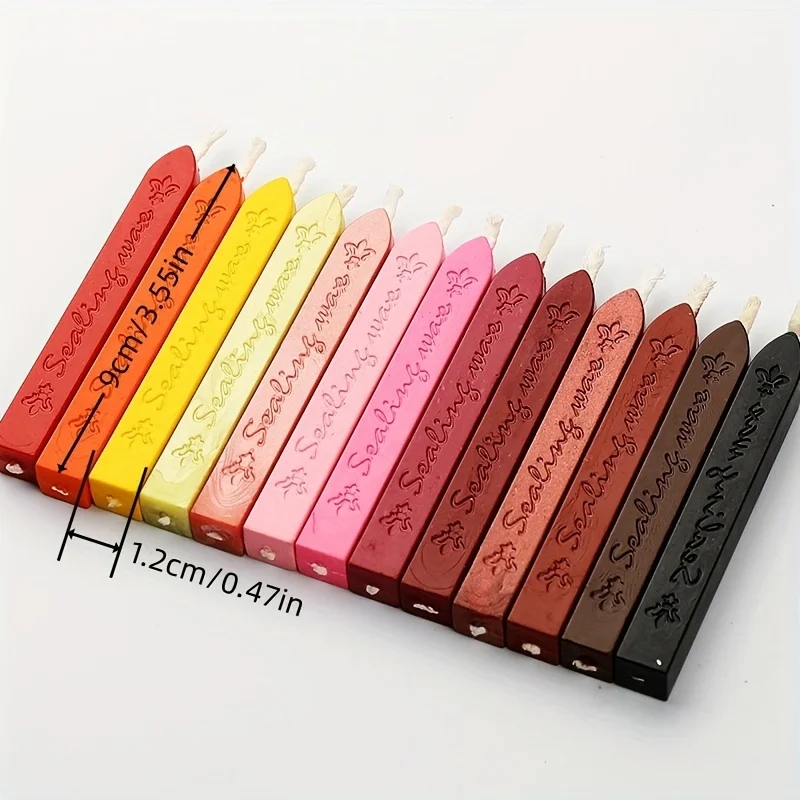 1 antique seal wax stick with wick for stamp letters vintage wax seals, various colors Christmas gifts