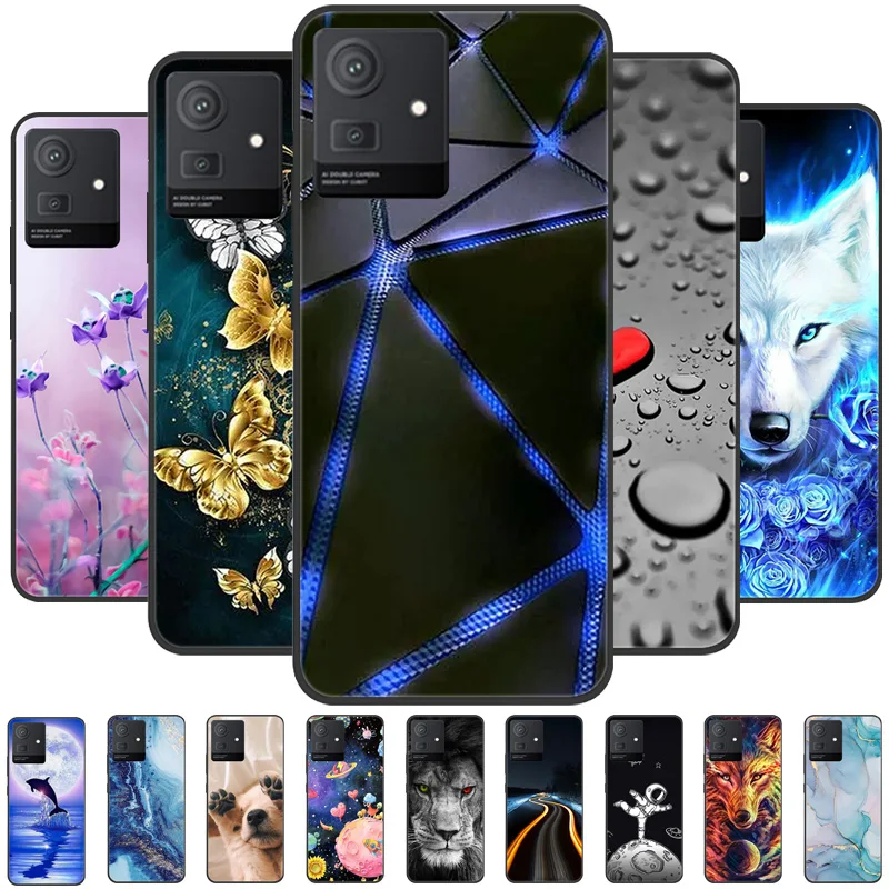 Shockproof Soft TPU Silicone Phone Case with Cartoon Matte Design