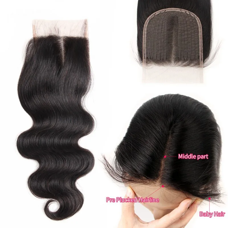 Body Wave Hair Lace Closure 4x1 T Middle Part 1/3/5Pcs Brazilian Human Hair human hair extensions,human hair closure,human hair lace product