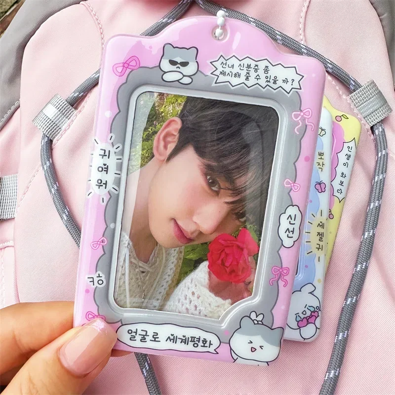 

Миниатюрный держатель для фотокарт Kawaii Kpop, держатель для карт с изображением идола, держатель для карт, брелок для ключей, подвеска, декор интерьера комнаты