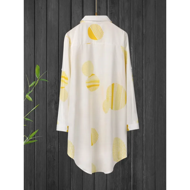 Black and White Large Size Shirt for Women's Spring and Summer Travel Thin Top Sunscreen Breathable Clothes POLO Collar