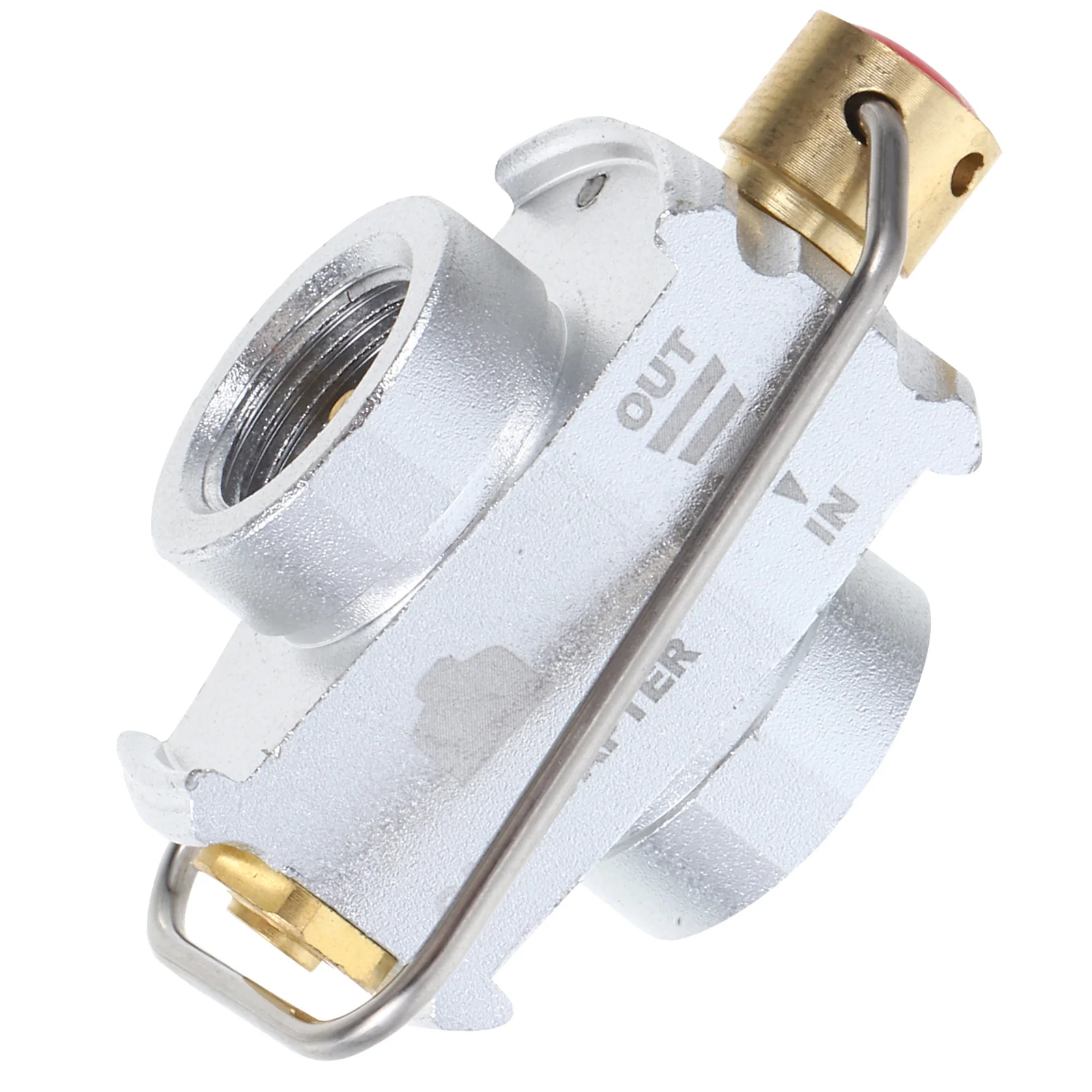 Flat Tank Adapter Flip Fuel Transfer Device Gas Refill Canister Valve Camping Saver Silver Fittings 4