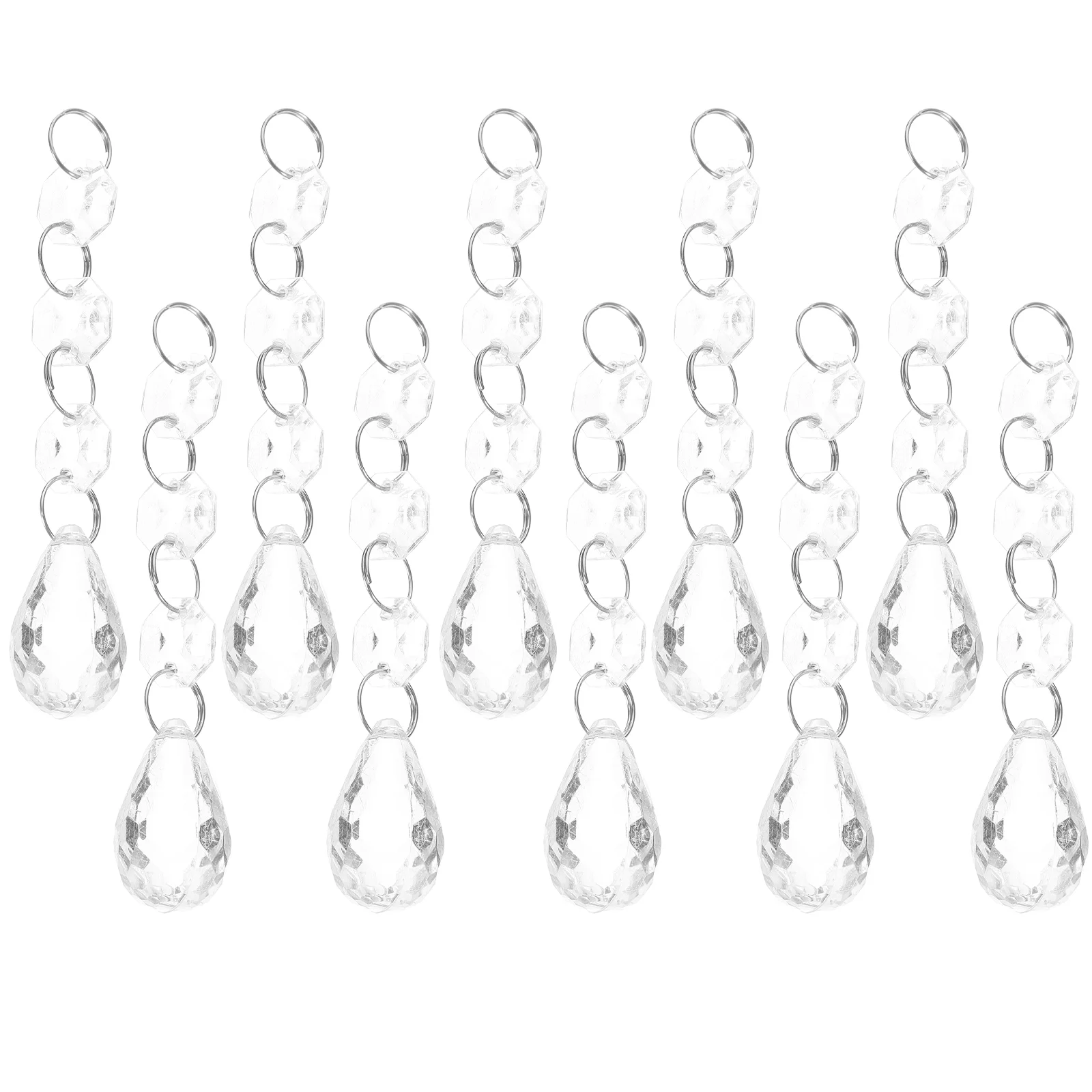 

30 Pcs Ornaments Quiz Octagonal Bead Pendant Crystal Pendants for Chandelier Lamp Hanging Decor Wreath Creative Decorative