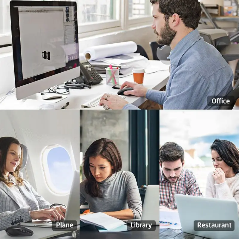 USB 장치용 2.4G 무선 전자 게임 마우스 1600DPI Office Mause Dropship